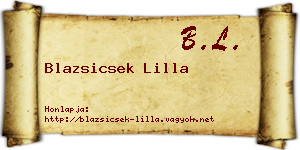 Blazsicsek Lilla névjegykártya